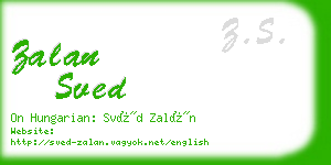 zalan sved business card